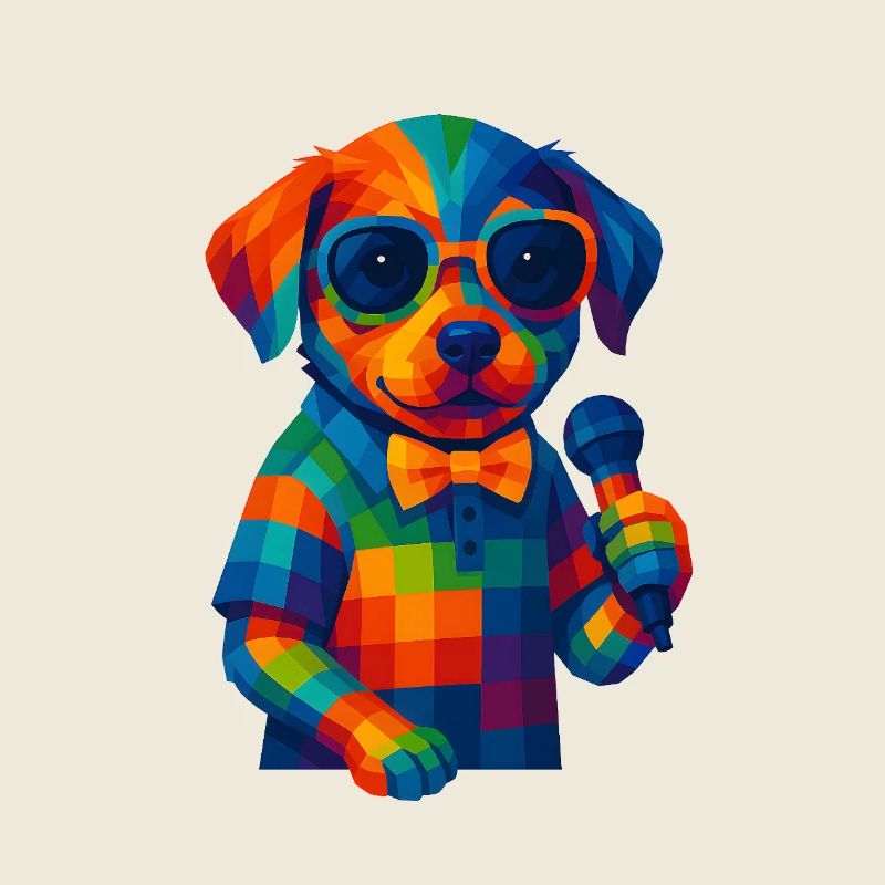 WPAP Polygon Style Animals - Lunettes de soleil chien chiot