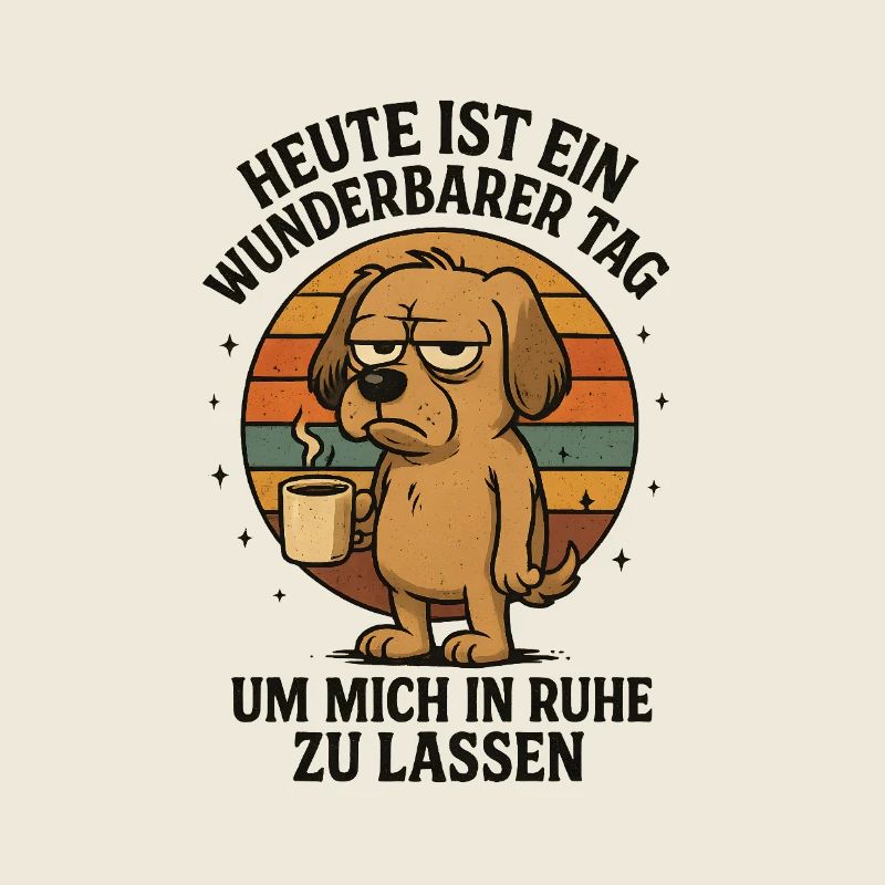 Funny Office Dog Saying with Coffee