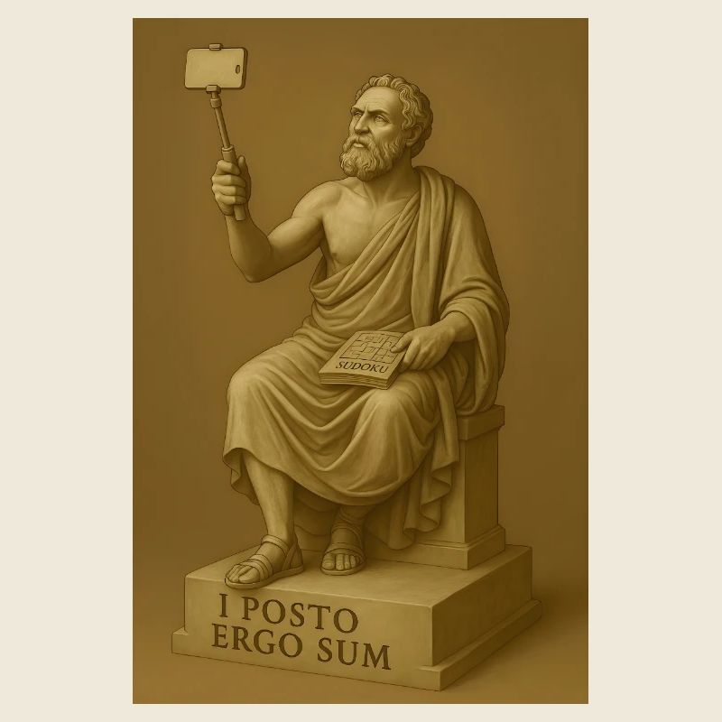Ancient Philosophy Selfie Statue