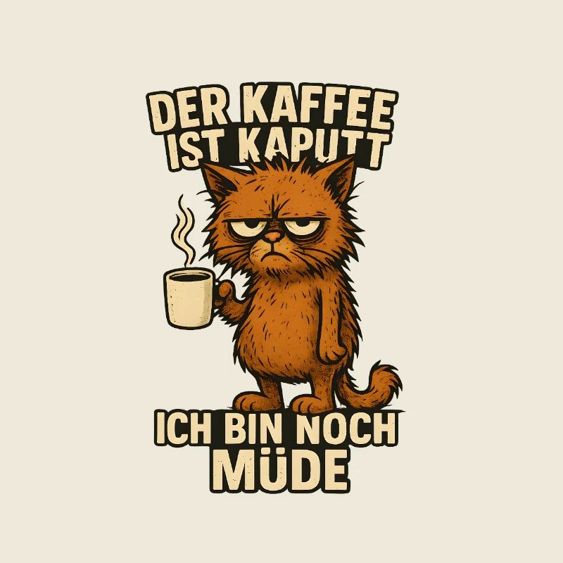 Ich bin müde Kaffee Spruch