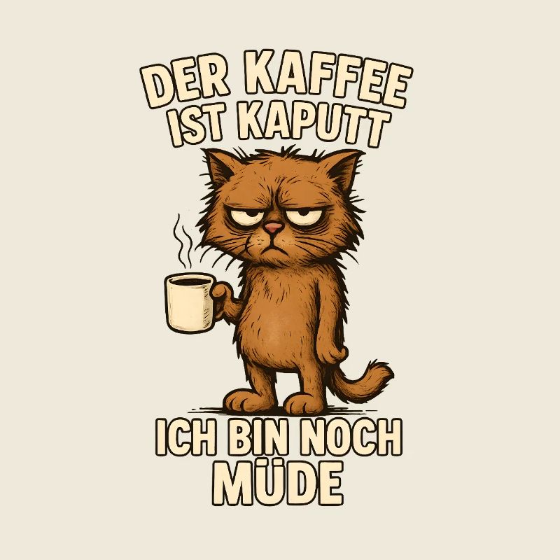 Le café est cassé chats matin grognements