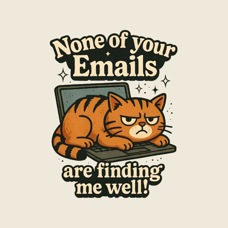Email Office Drôle de déclaration avec chat