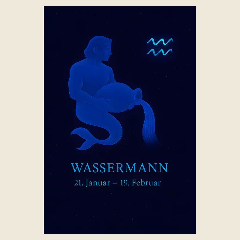 Illustration de la constellation du Verseau (20 janvier – 18 février)