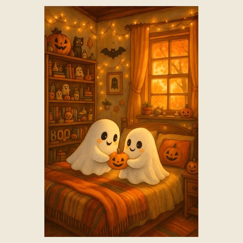 Halloween cute ghosts