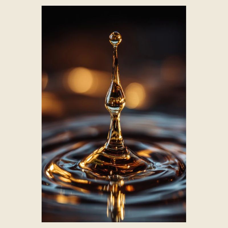 Goldener Wassertropfen-Spritzer