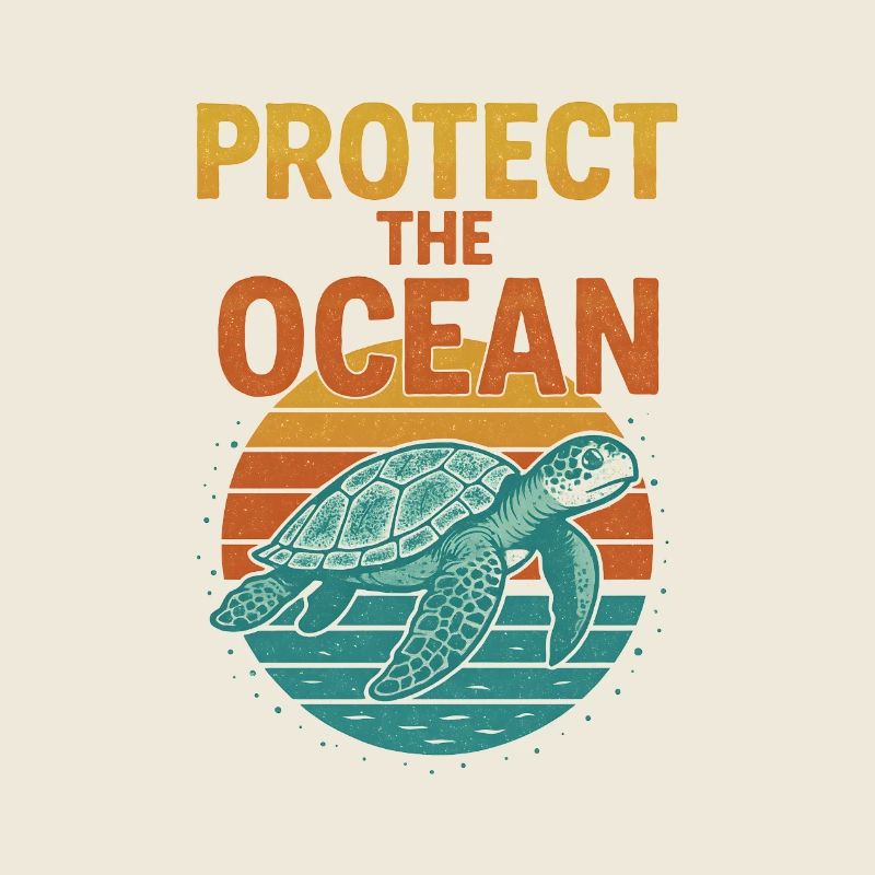 Schütze das Meer Schildkröte