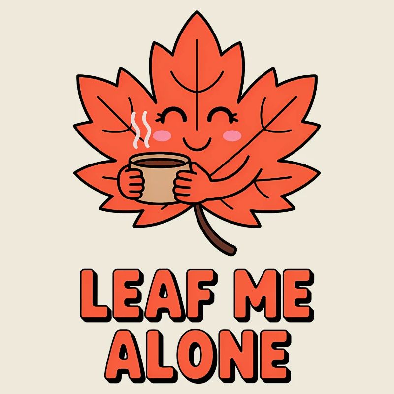 Leaf me Alone - Funny Autumn T-Shirt