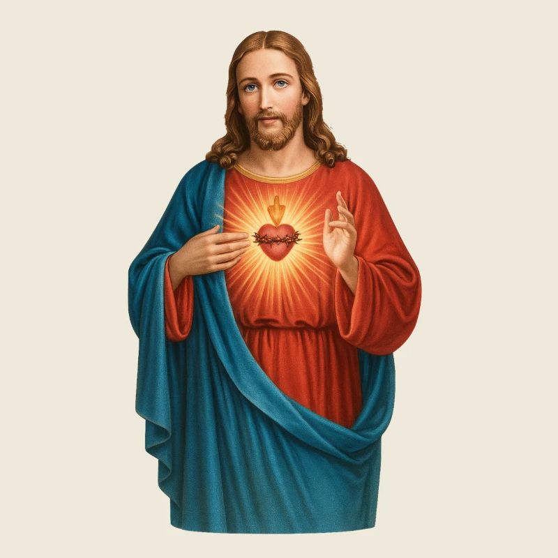 Herz Jesu Lichtstrahlen Illustration