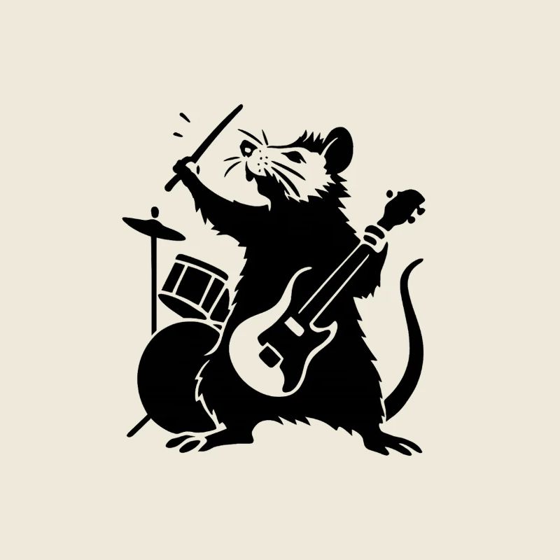 Ratte in einer Band