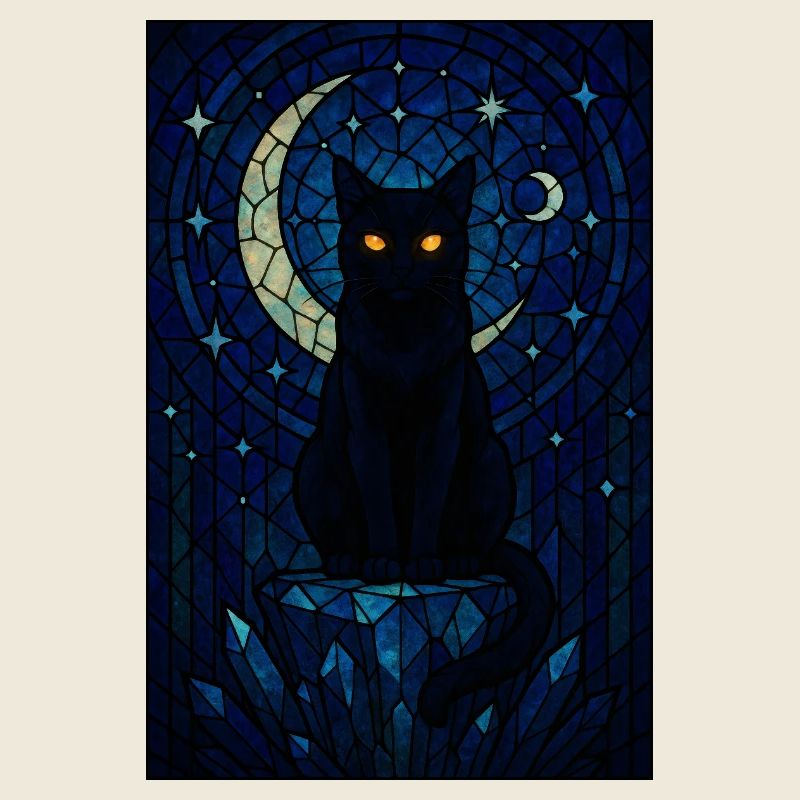 Moonlit Night Cat Magic