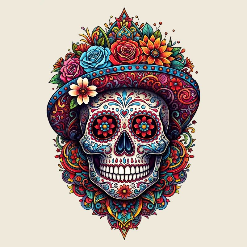 Mexican Dia de Muertos Sugar skull