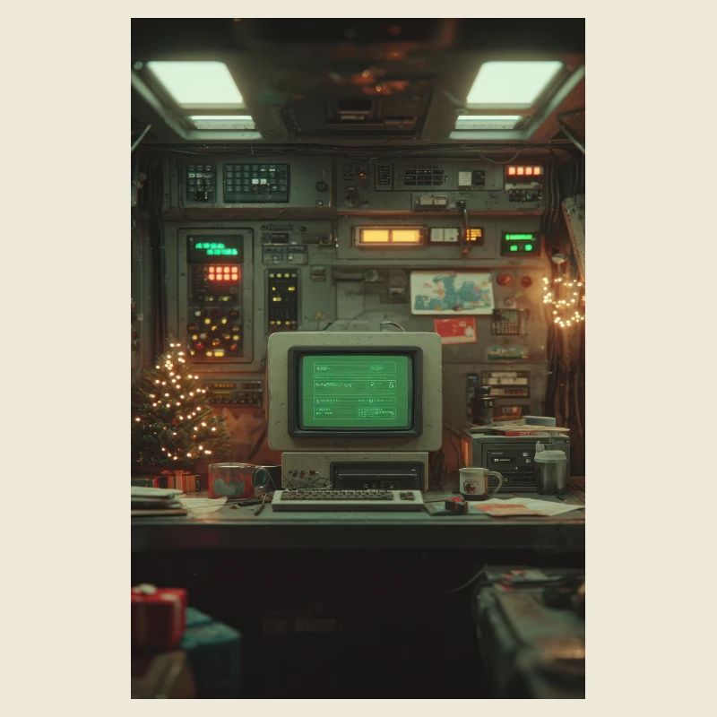 Console d’ordinateur rétro Holiday Glow