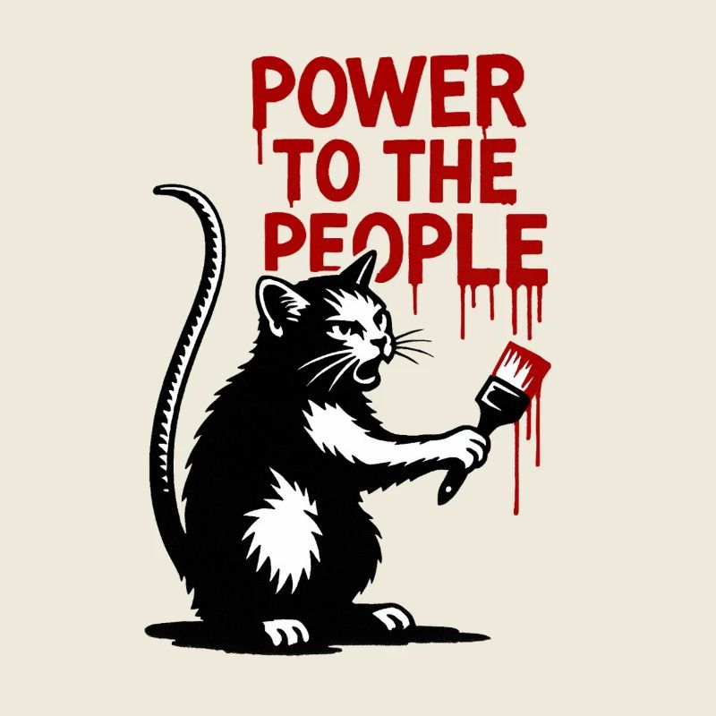 GraffitiKatze Rote Botschaft