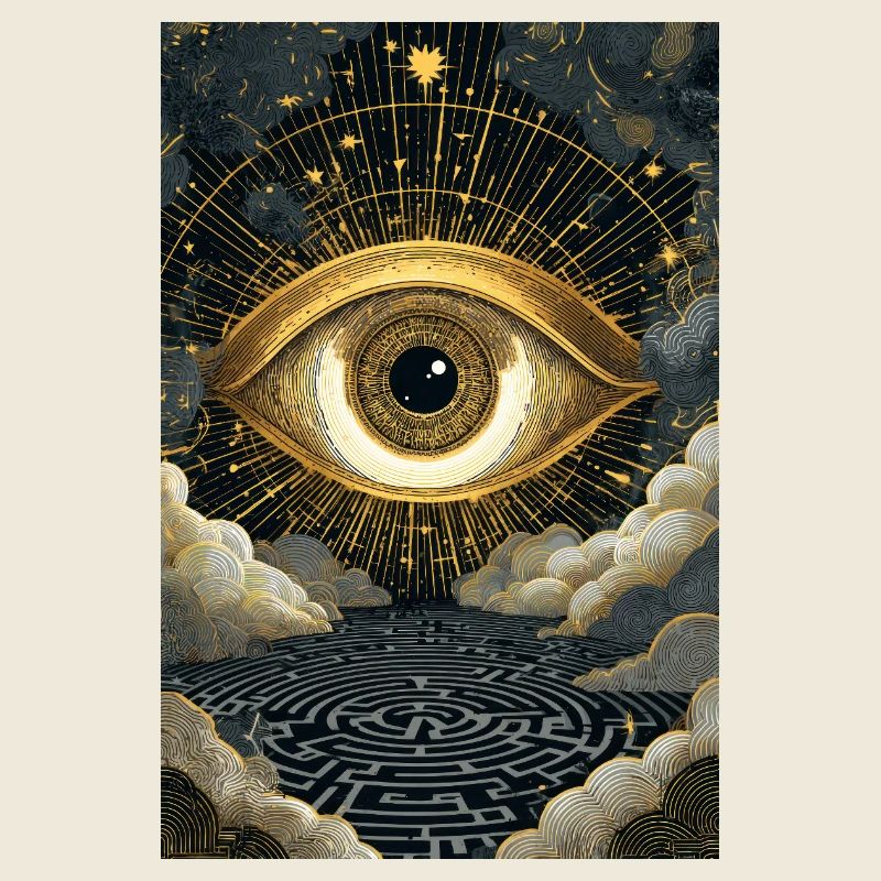 Golden Eye over Cosmic Labyrinth