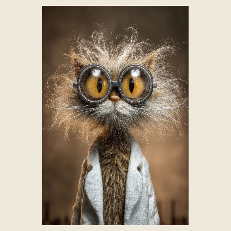 Steampunk-Katzenwissenschaftler