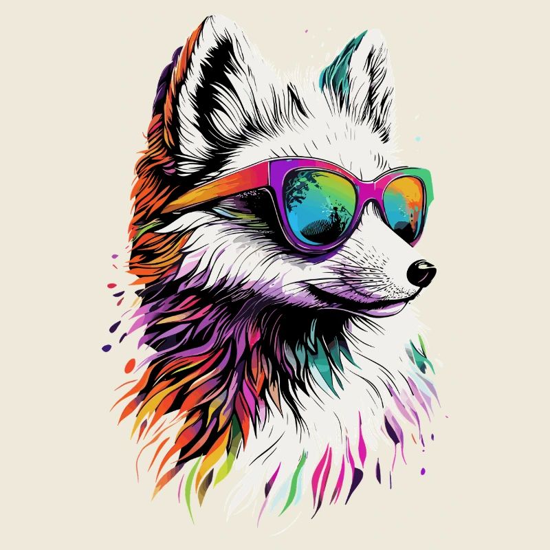 Polarfuchs Schneefuchs Eisfuchs Süßer Weißer Fuchs