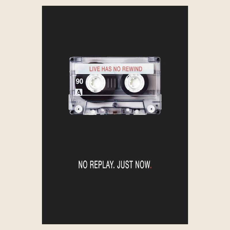 Pas de rediffusion pour l’instant – Affiche vintage sur cassette
