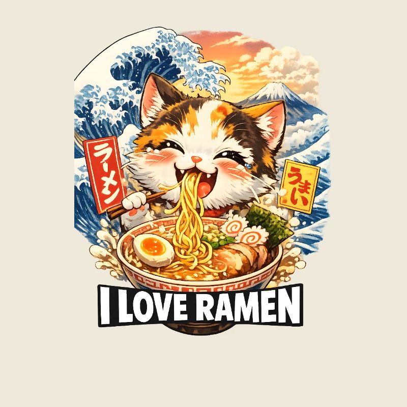 Kawaii Cat Ramen Nouilles Anime Chat