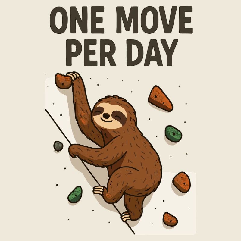 Faultier Bouldern: One Move Per Day Design