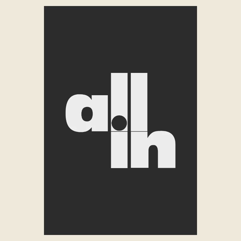 All in Poker Statement Minimal Typography