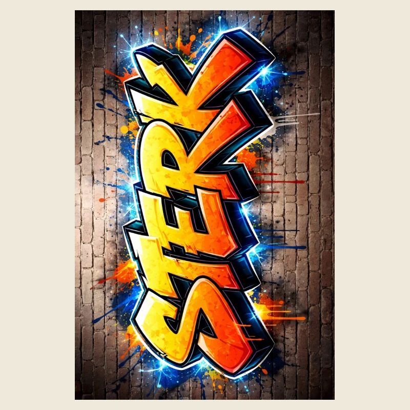 Graffiti Fear Neon Letters
