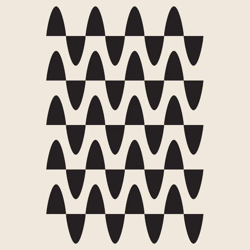 Midnight Wave Grid Pattern