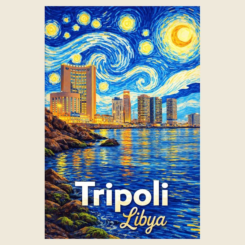 La Nuit étoilée de Tripoli en Libye
