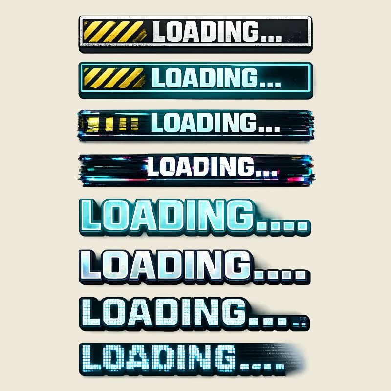 Neon Download Notification Graphics