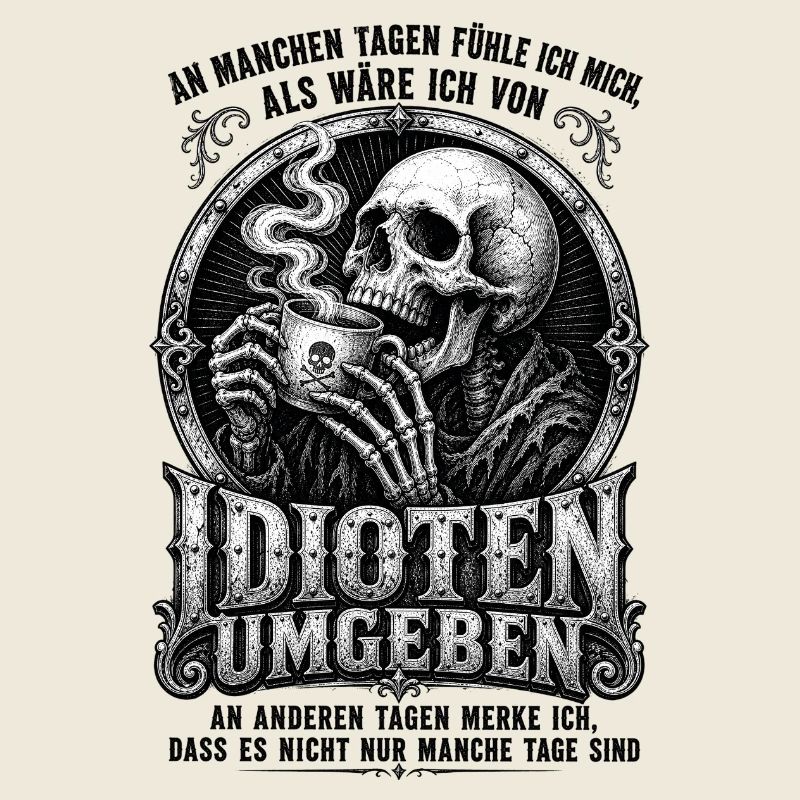 Gothic Skelett Kaffee Kollegen