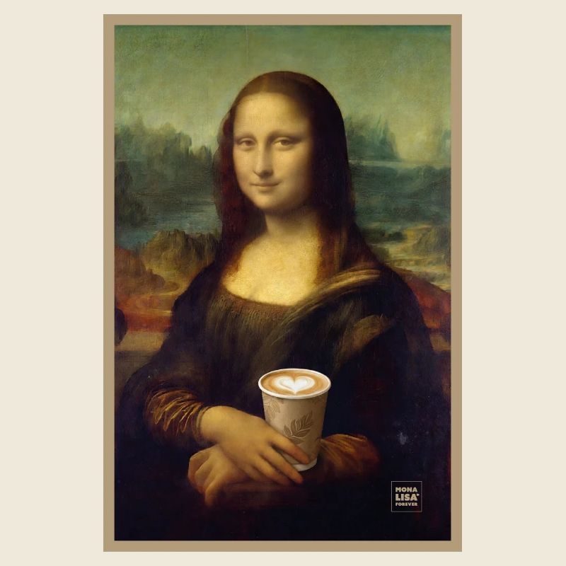 Mona Lisa Latte Porträt