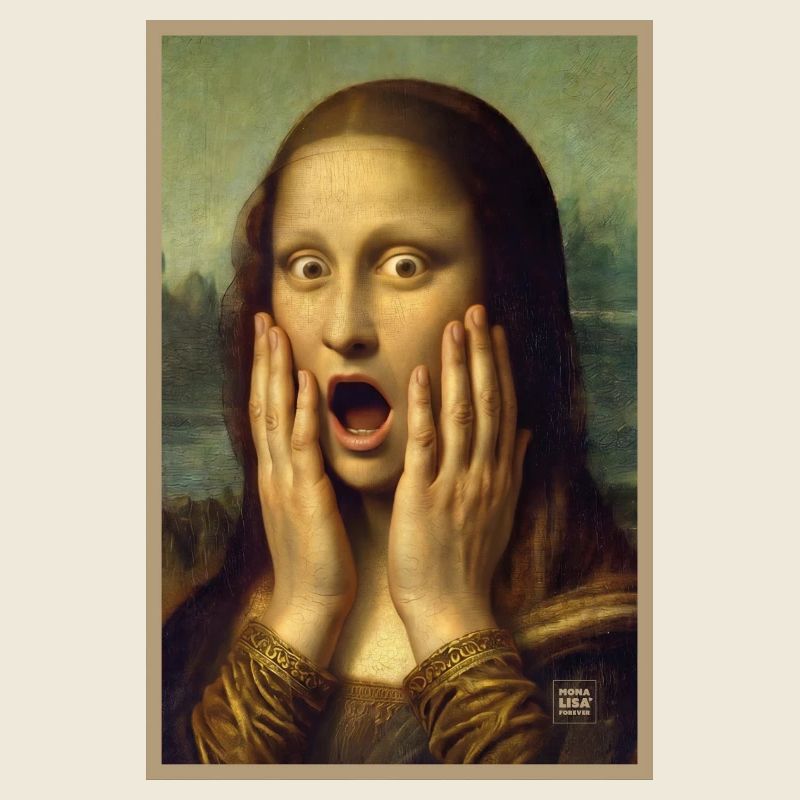 Choquée, surprise Mona Lisa