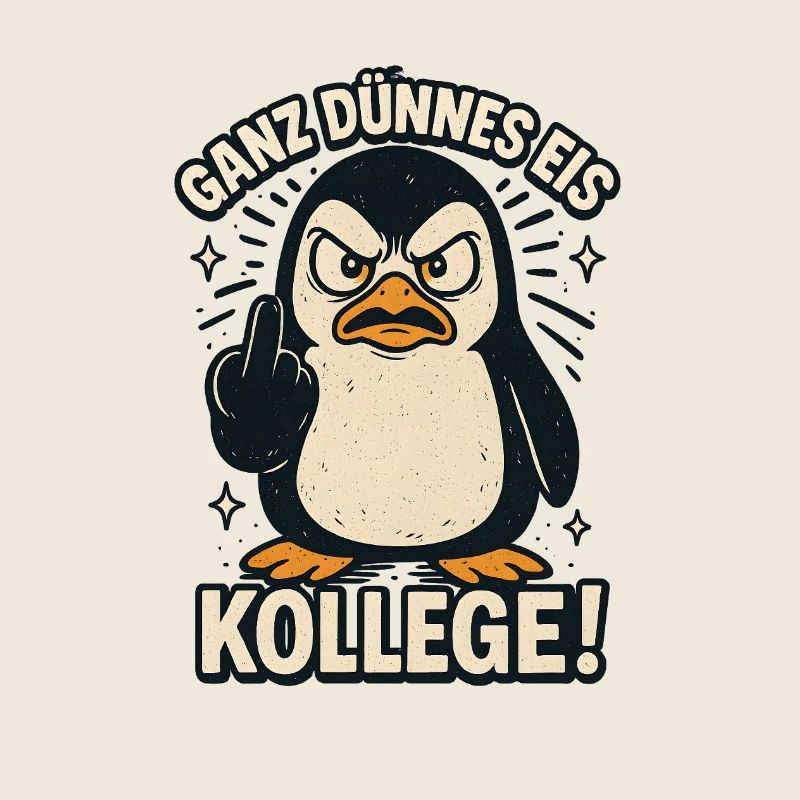 Guten Morgen Ganz Dünnes Eis Freundchen Pinguin