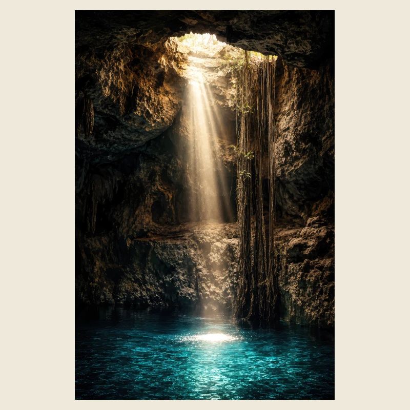 Cave Beams and Azure Pool