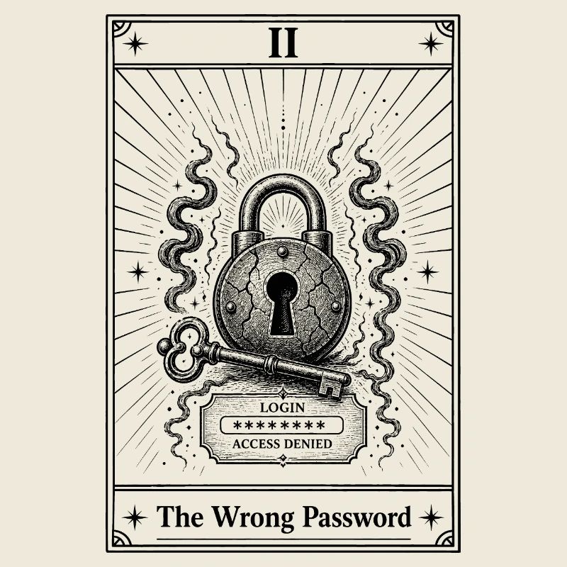 Incorrect password | Tarot Card Everyday
