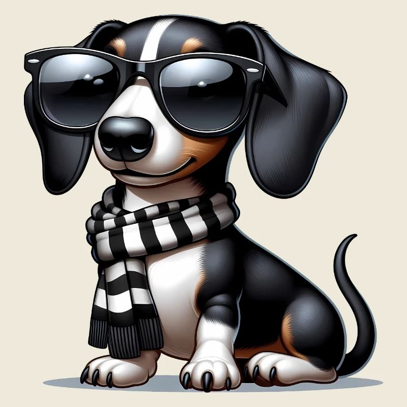 Chien mignon avec des lunettes de soleil