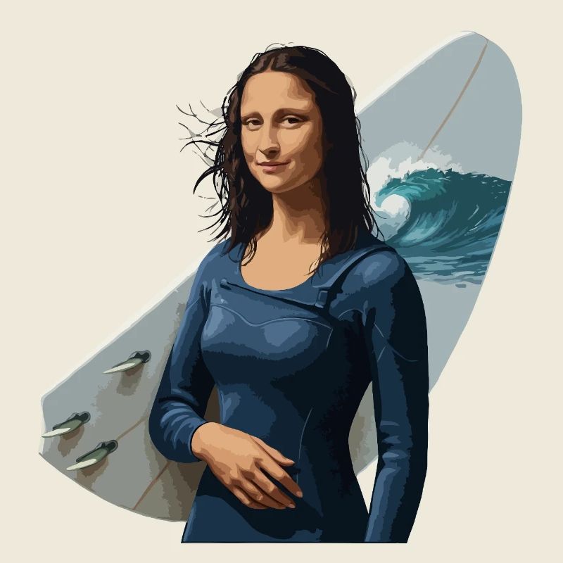 Mona Lisa surf babe