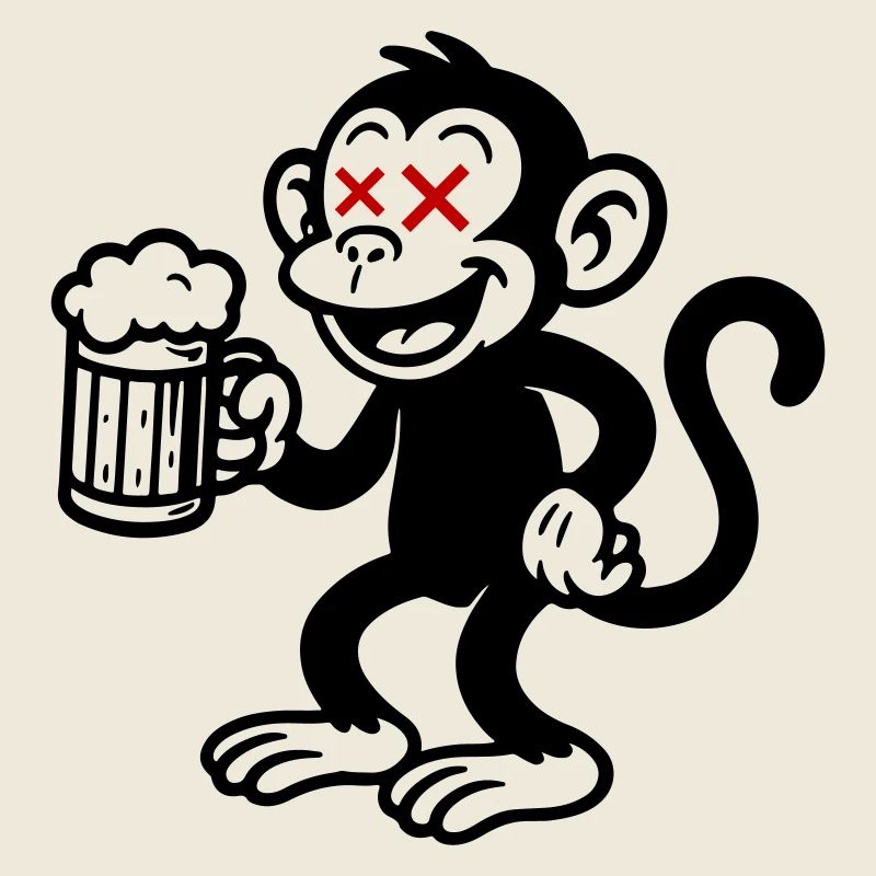 Affe Bier Saufen