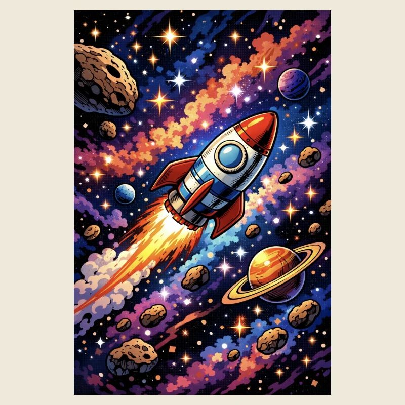 Raketenflug durch Kosmos