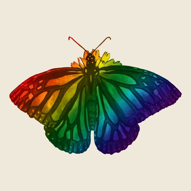 Regenbogenschmetterling - Freiheit, Liebe und Glück