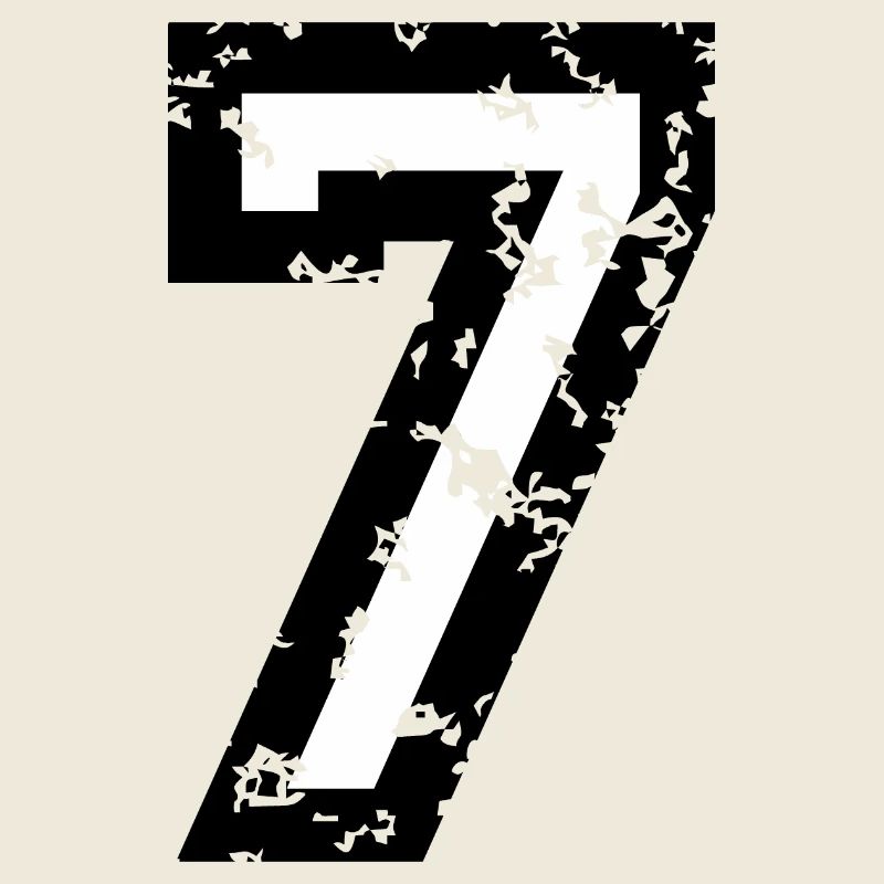 Le numéro sept- No. 7 (deux couleurs) blanc