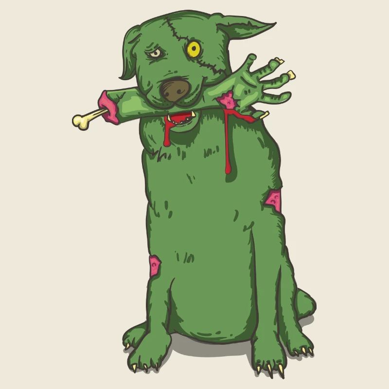 cute zombie dog