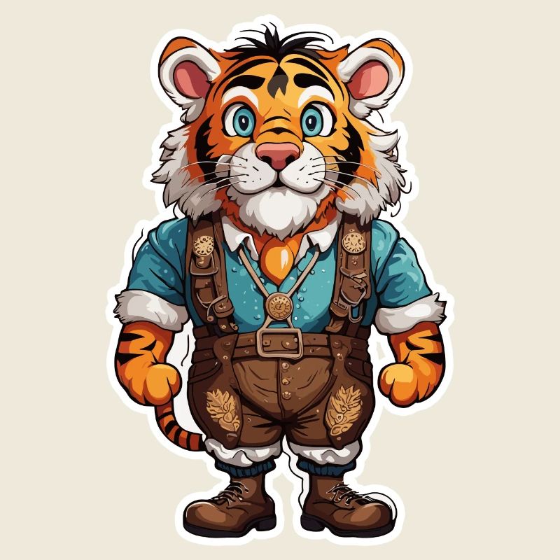 Lederhose / Tier / Tracht / Tradition / Tiger