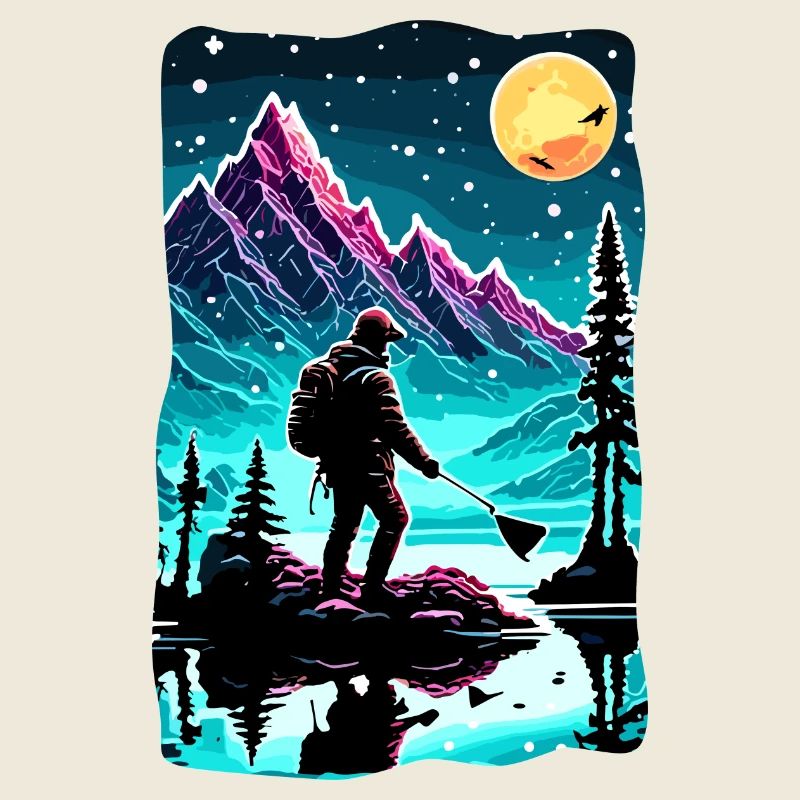Pêcheur Siluette / Pêche / Poissons / Lac / Sport