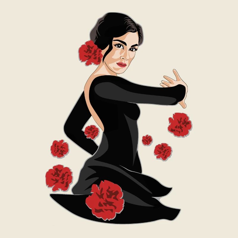ŒILLETS DANSEUSE DE FLAMENCO