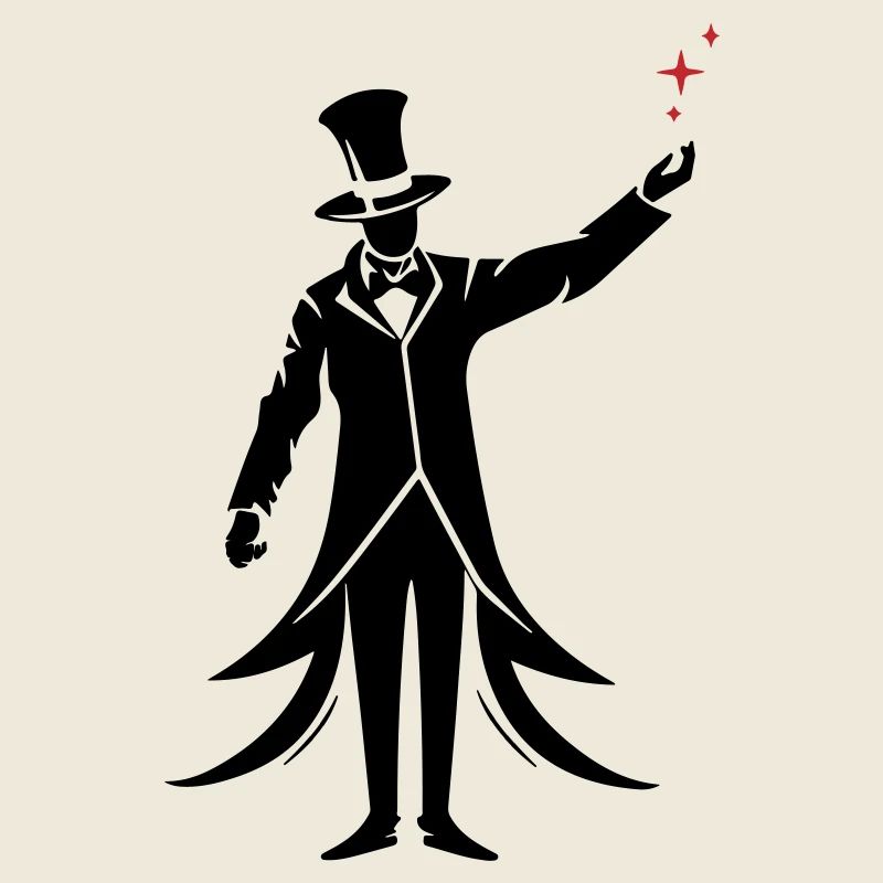 Magier Silhouette Zauberer