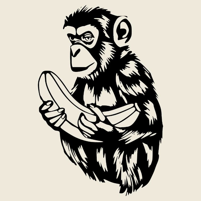 Monkey with Banana T-shirt Gift