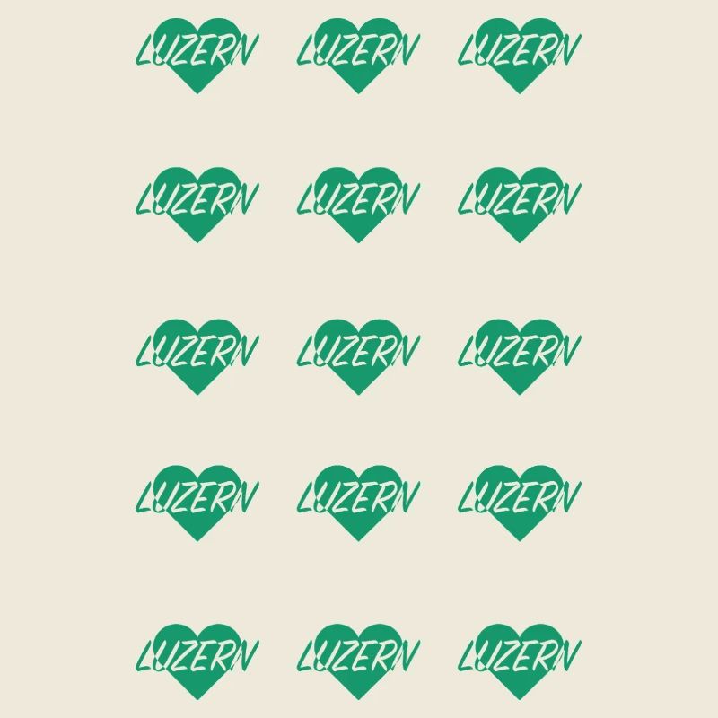 I LOVE LUCERNE Heart Pattern