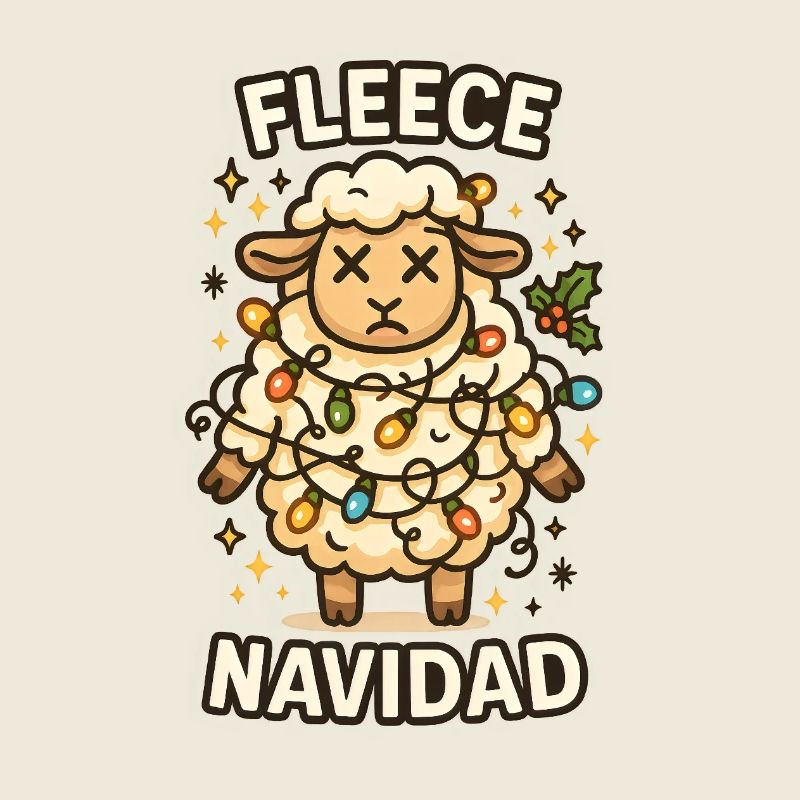Fleece Navidad Christmas Sheep