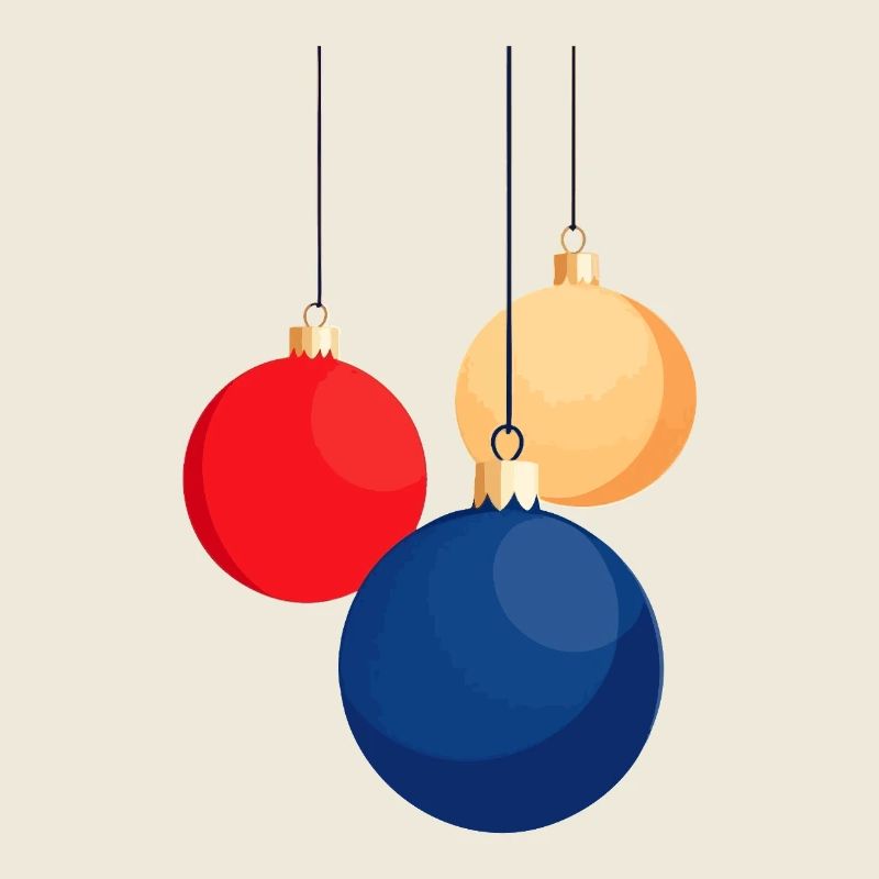 Weihnachtskugeln aufhängen