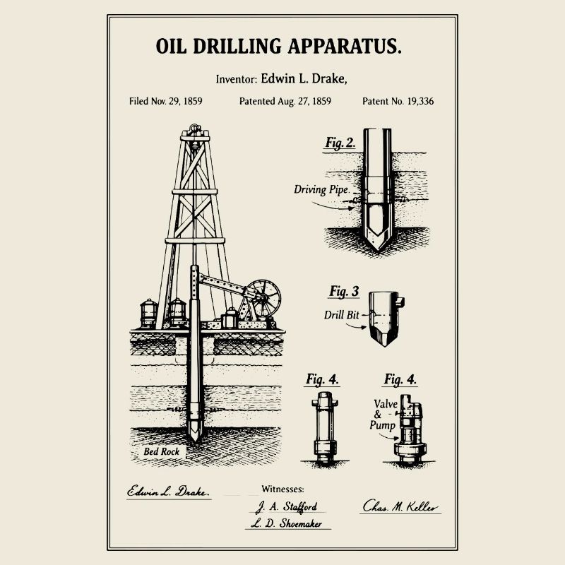 oil drilling blueprint